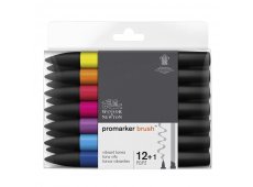 Winsor & Newton Promarker Brush Vibrant Tones Set 12+1