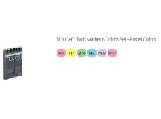 ShinHan Art Touch markeri set 6 pastelne boje.