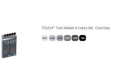 ShinHan Art Touch markeri set 6 hladno sive boje.